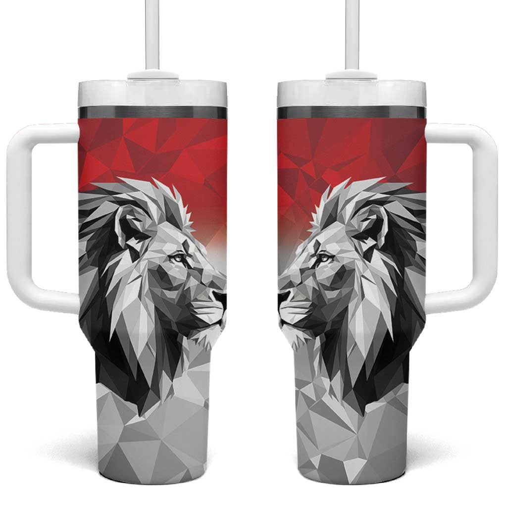 Custom Rugby Africa Kenya Tumbler With Handle Red Kenyan 22-23 Motif LT9