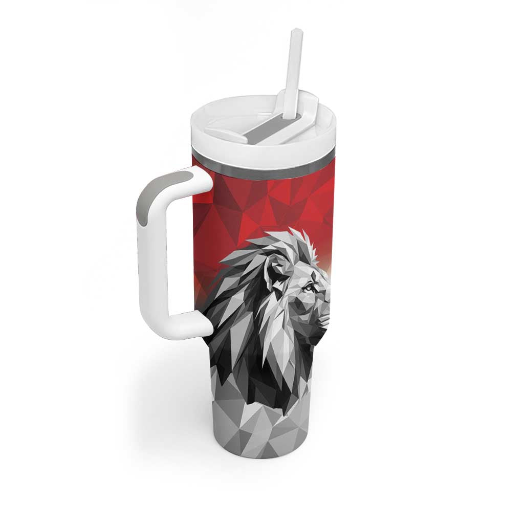 Custom Rugby Africa Kenya Tumbler With Handle Red Kenyan 22-23 Motif LT9