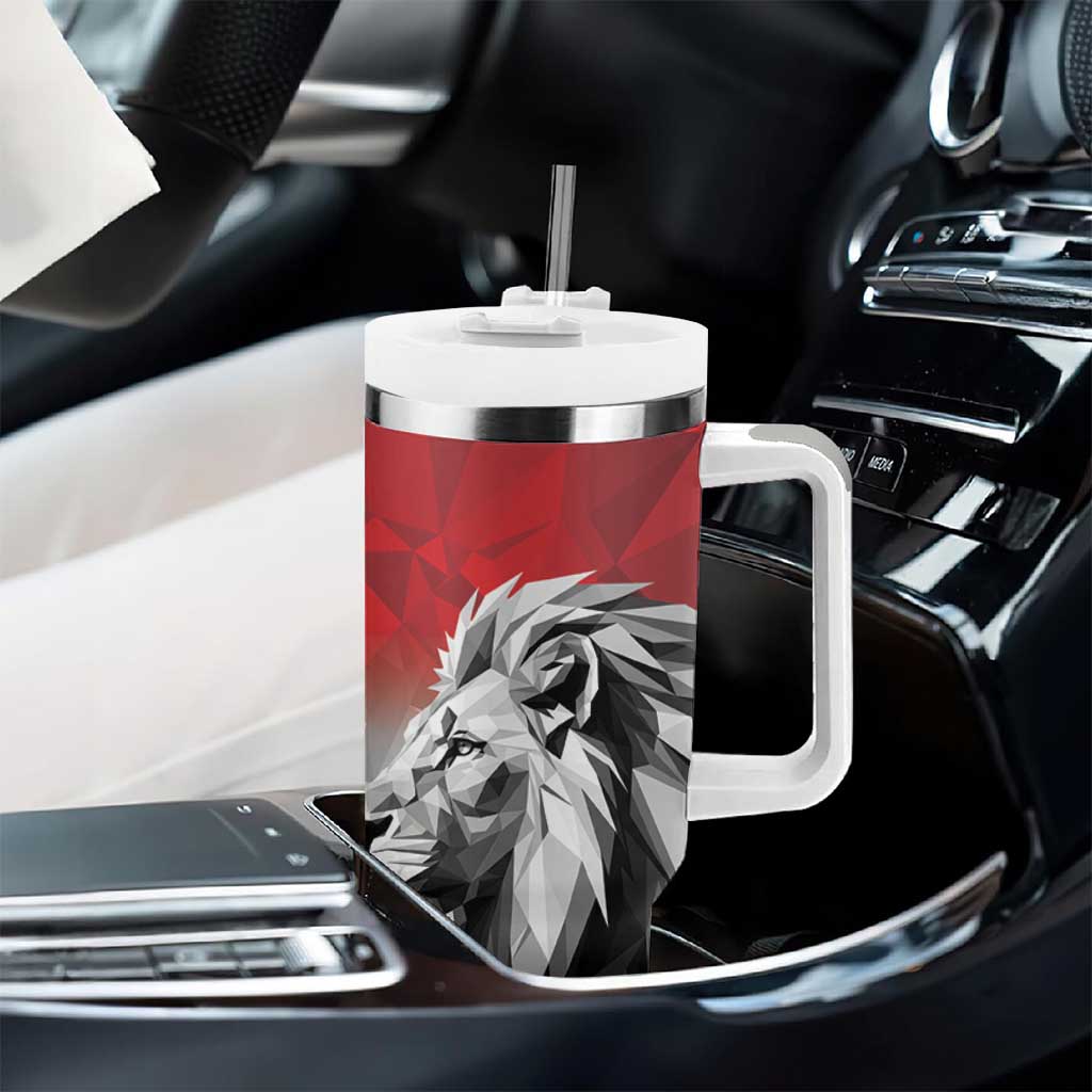 Custom Rugby Africa Kenya Tumbler With Handle Red Kenyan 22-23 Motif LT9