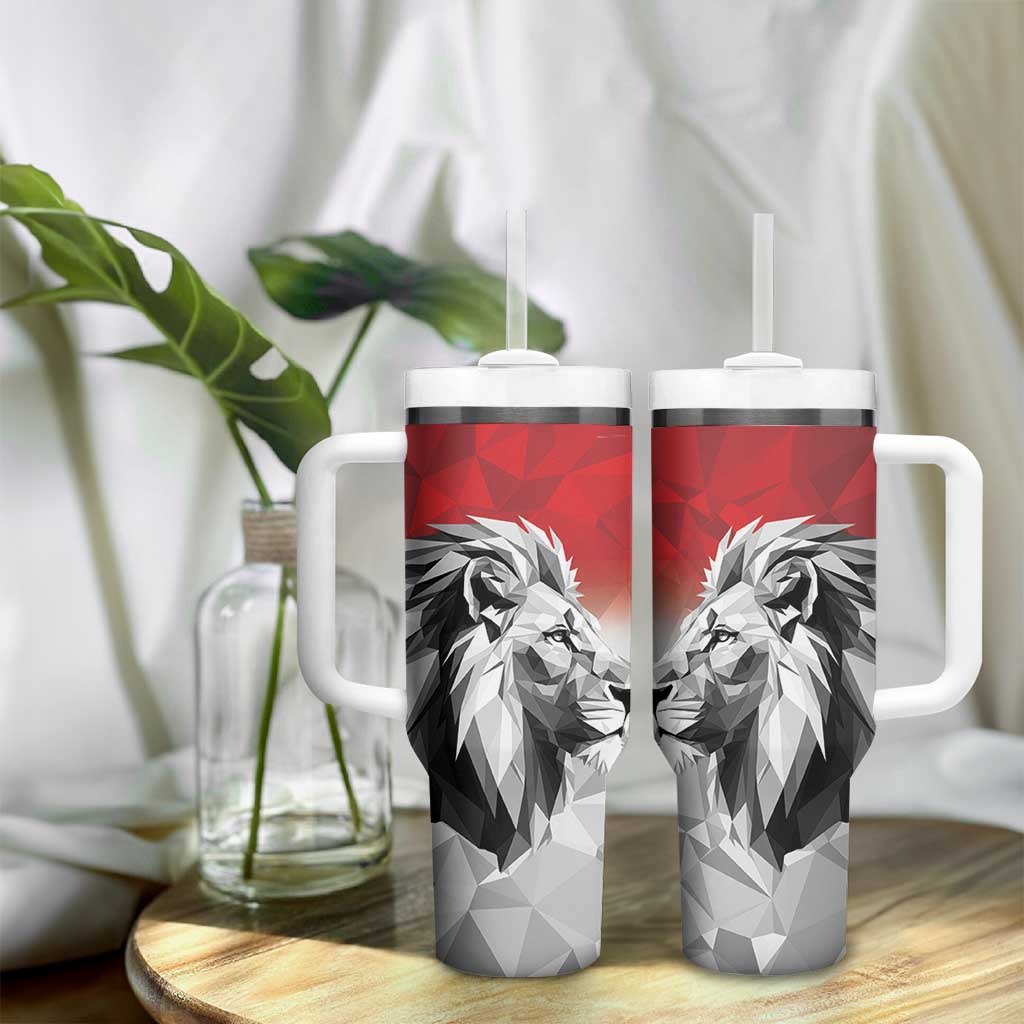 Custom Rugby Africa Kenya Tumbler With Handle Red Kenyan 22-23 Motif LT9