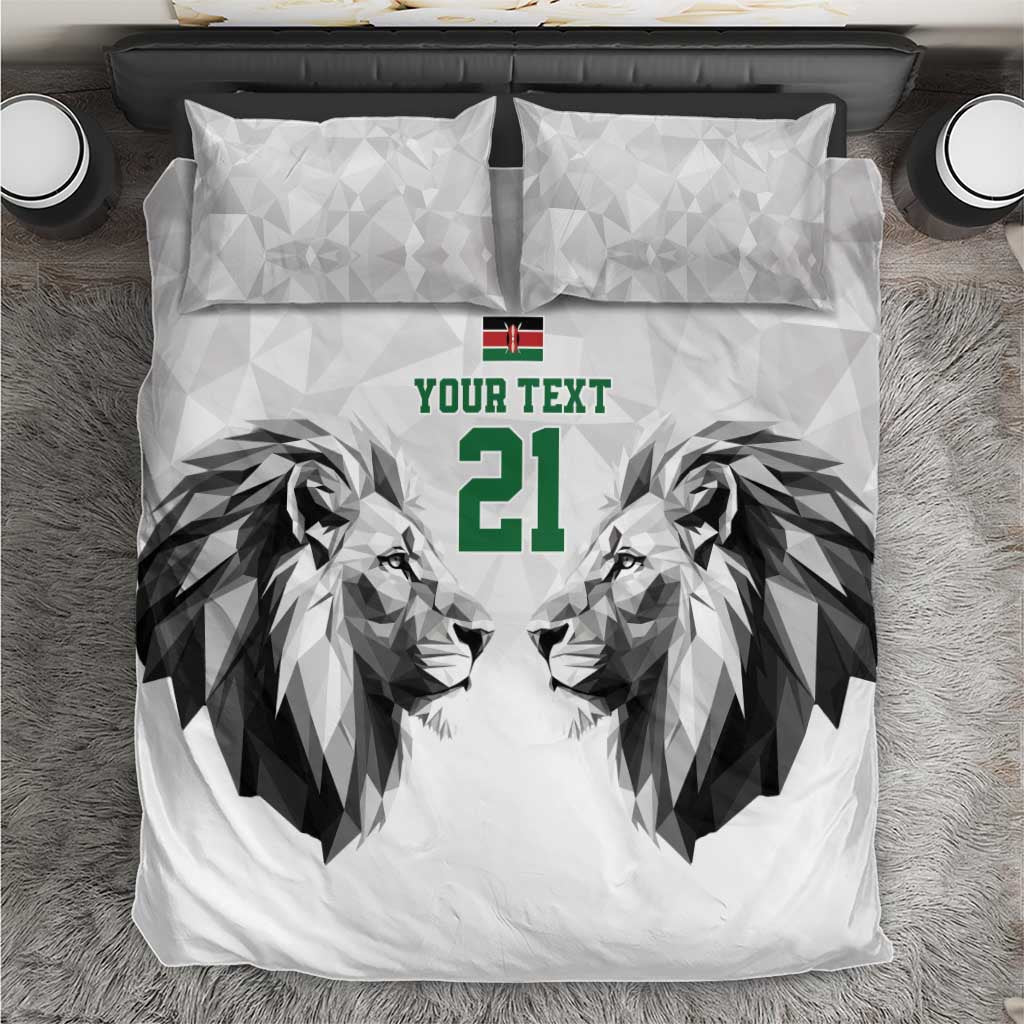 Custom Rugby Africa Kenya Bedding Set White Kenyan 22-23 Motif LT9