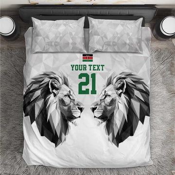 Custom Rugby Africa Kenya Bedding Set White Kenyan 22-23 Motif LT9