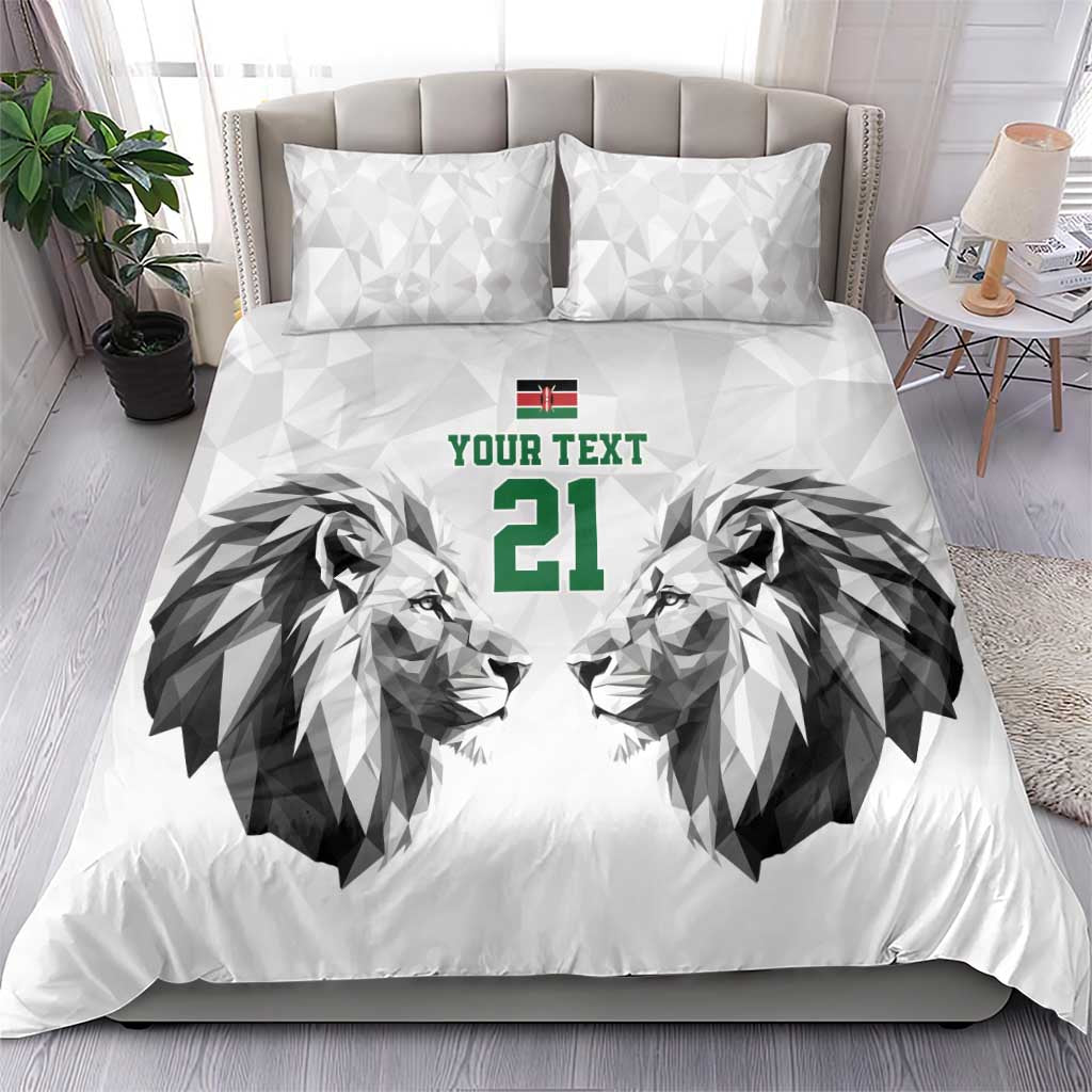 Custom Rugby Africa Kenya Bedding Set White Kenyan 22-23 Motif LT9