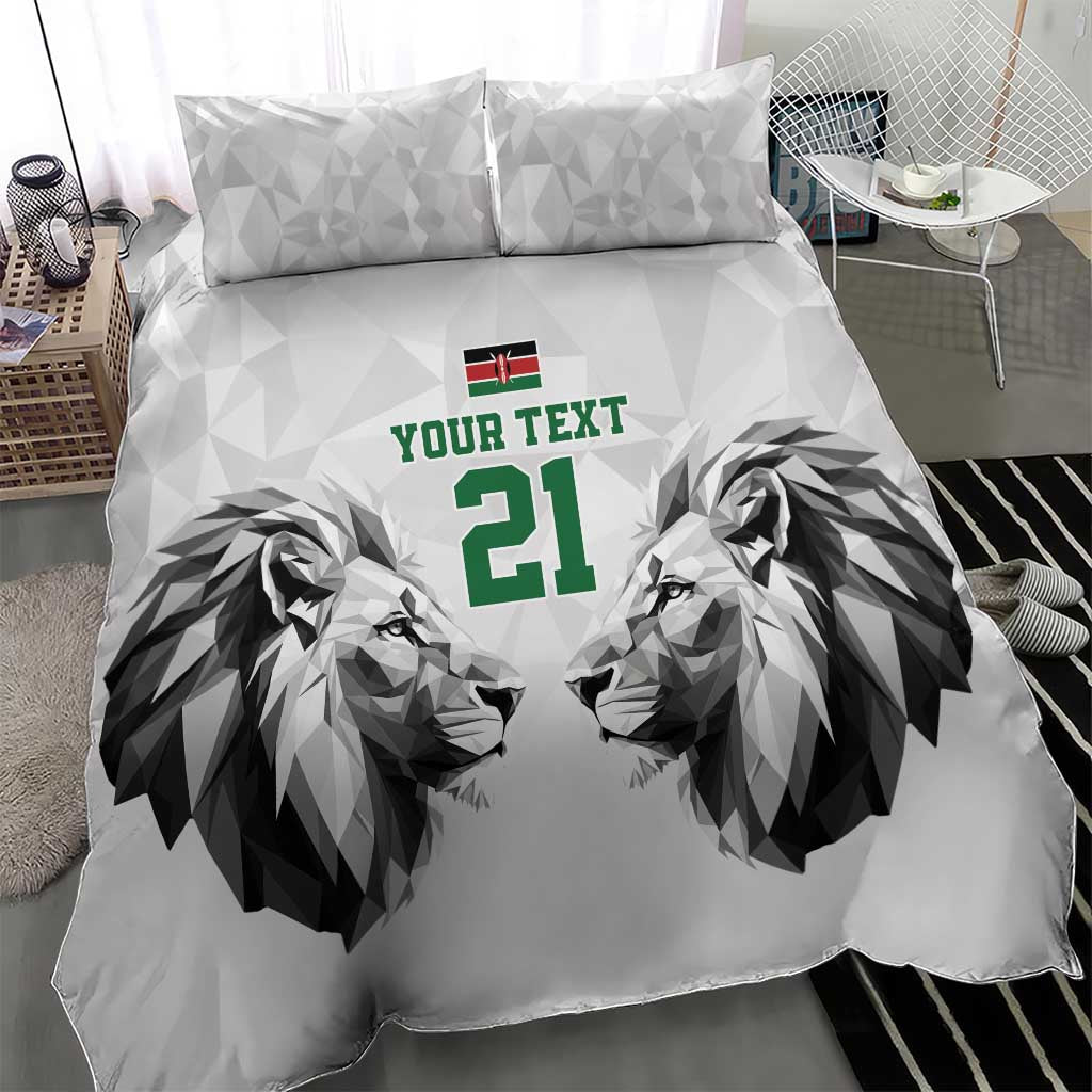 Custom Rugby Africa Kenya Bedding Set White Kenyan 22-23 Motif LT9