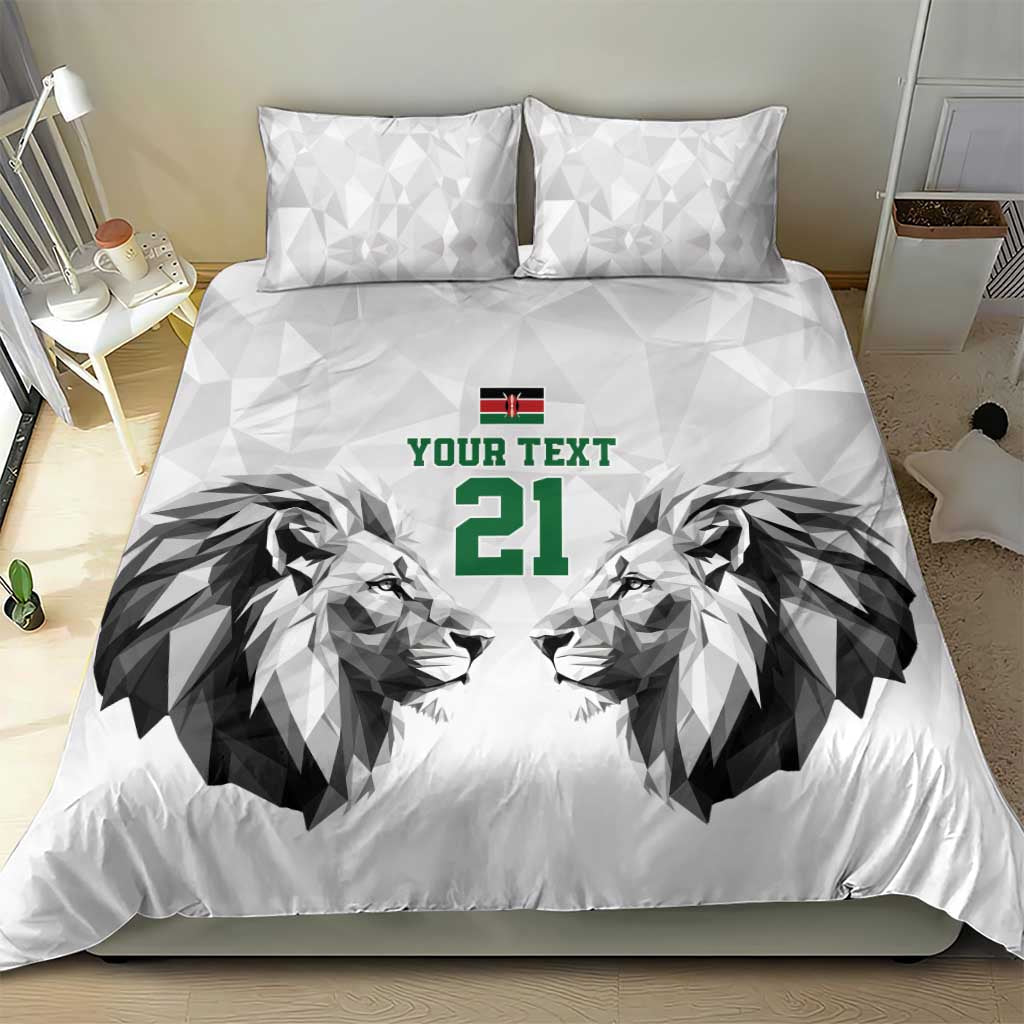Custom Rugby Africa Kenya Bedding Set White Kenyan 22-23 Motif LT9