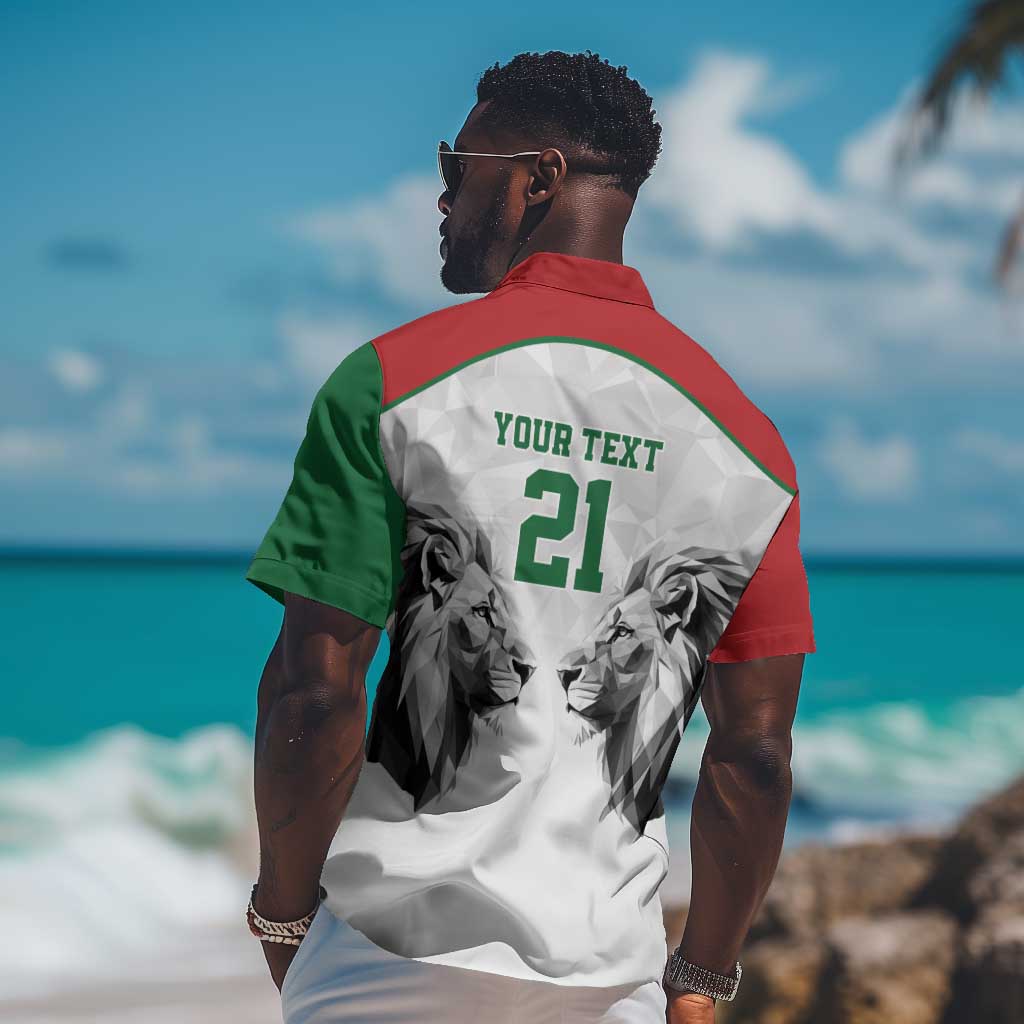 Custom Rugby Africa Kenya Hawaiian Shirt White Kenyan 22-23 Motif LT9