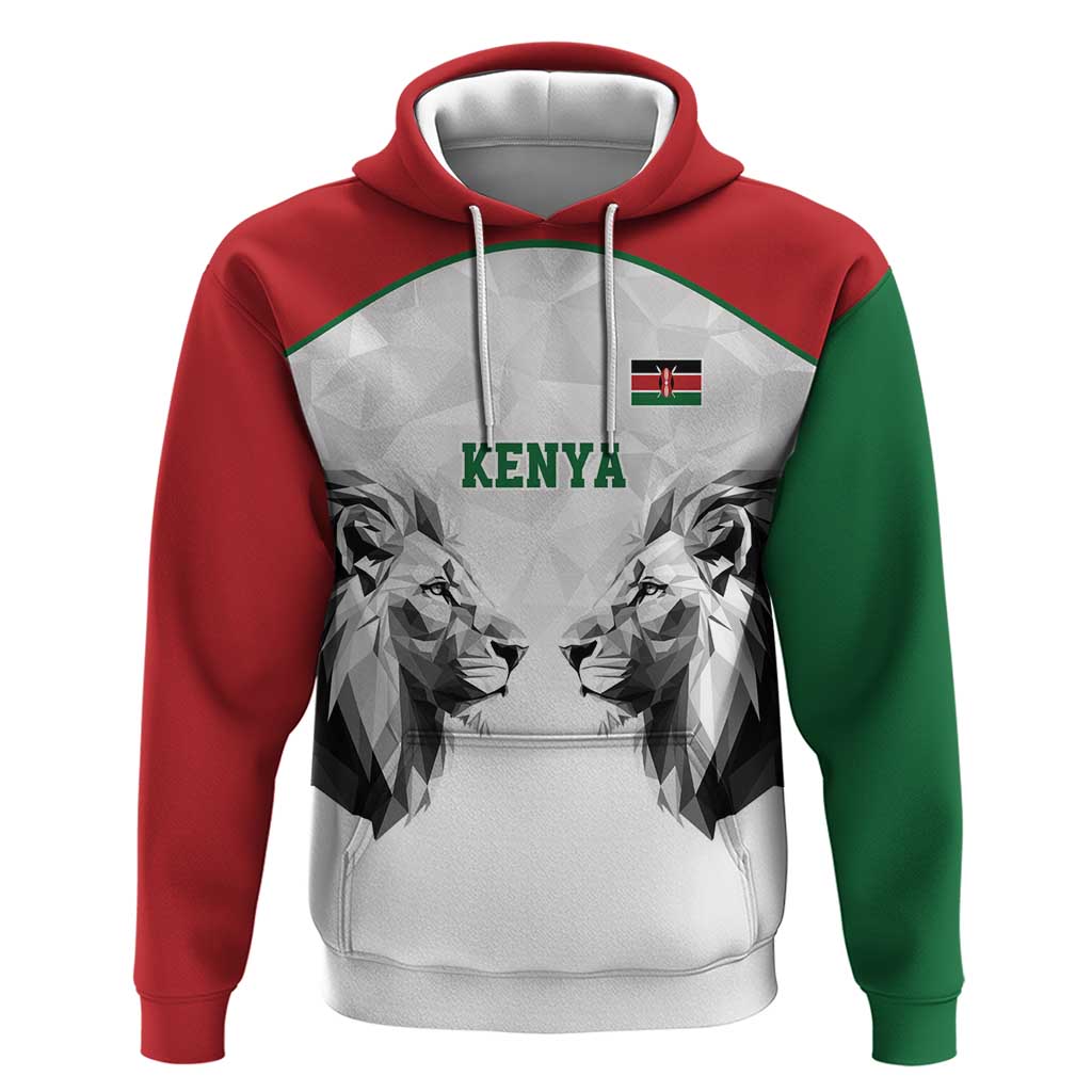 Kenya Rugby Custom Hoodie White Kenyan 22-23 Motif LT9
