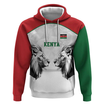 Kenya Rugby Custom Hoodie White Kenyan 22-23 Motif LT9