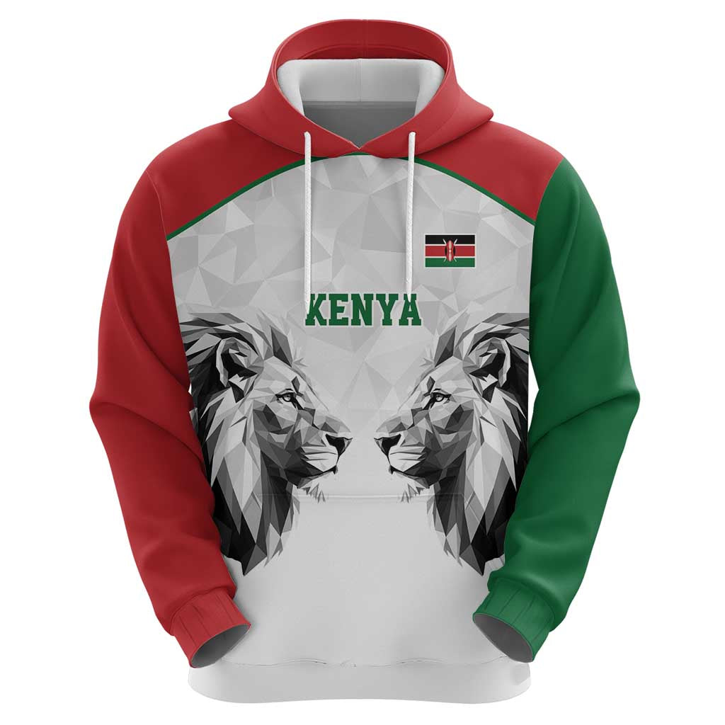 Kenya Rugby Custom Hoodie White Kenyan 22-23 Motif LT9