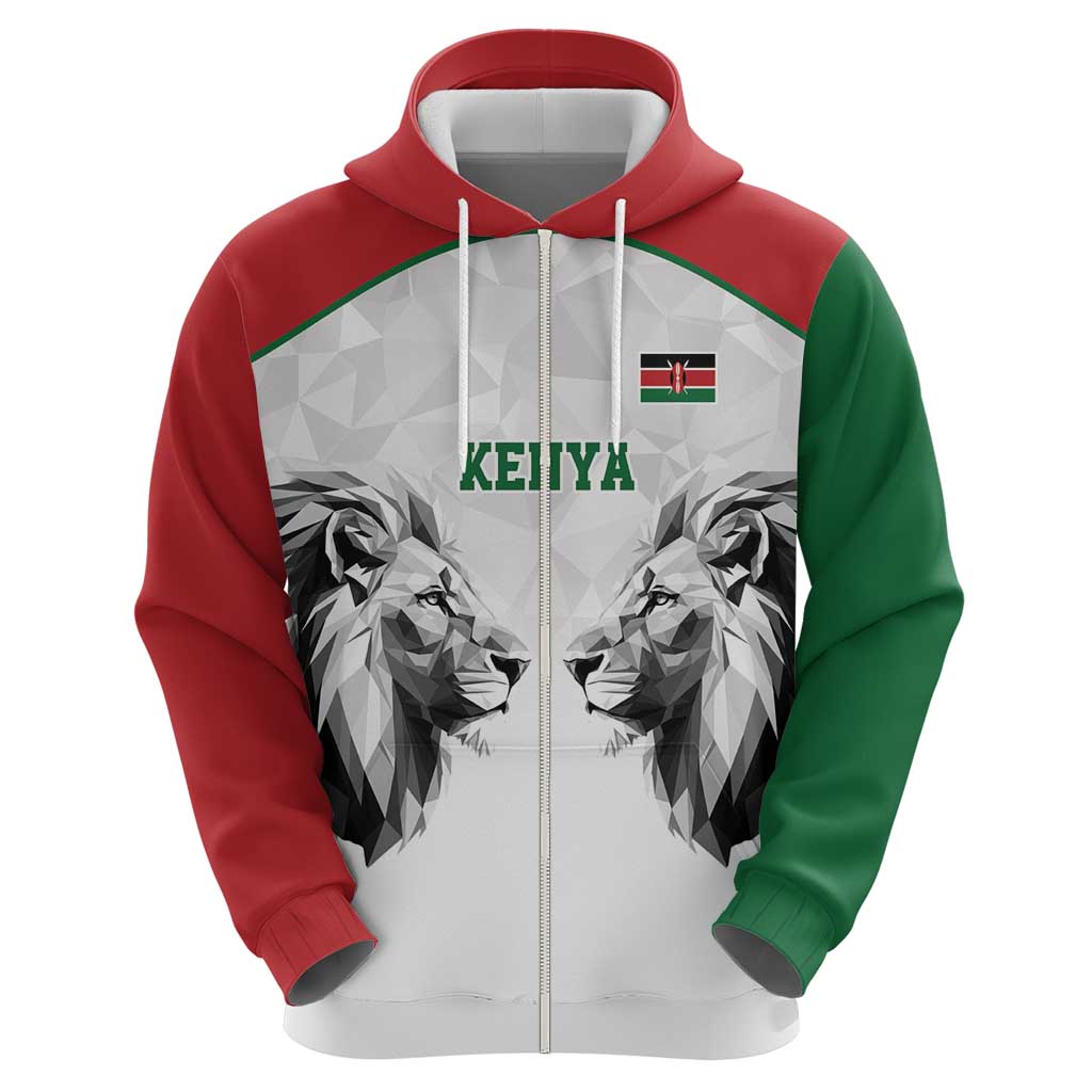 Kenya Rugby Custom Hoodie White Kenyan 22-23 Motif LT9