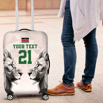 Kenya Rugby Custom Luggage Cover White Kenyan 22-23 Motif LT9