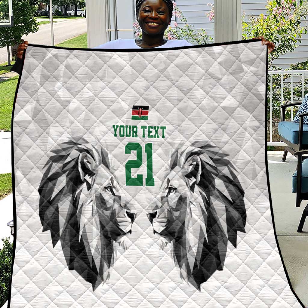 Custom Rugby Africa Kenya Quilt White Kenyan 22-23 Motif LT9