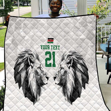 Custom Rugby Africa Kenya Quilt White Kenyan 22-23 Motif LT9