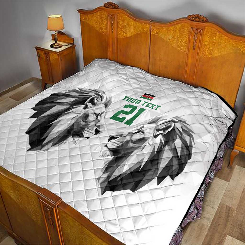 Custom Rugby Africa Kenya Quilt White Kenyan 22-23 Motif LT9