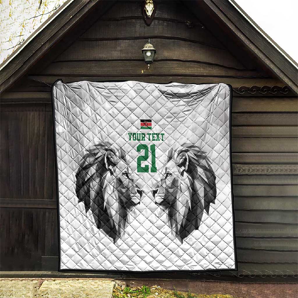 Custom Rugby Africa Kenya Quilt White Kenyan 22-23 Motif LT9