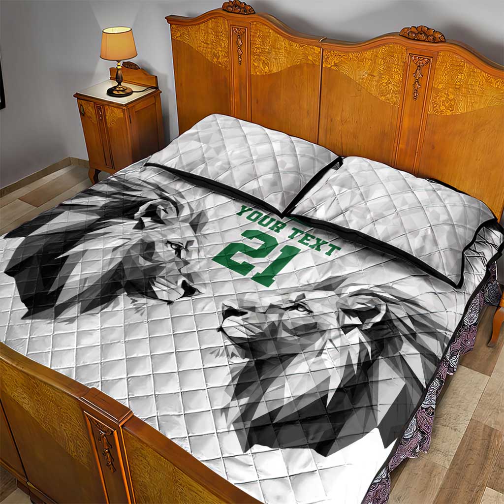 Custom Rugby Africa Kenya Quilt Bed Set White Kenyan 22-23 Motif LT9