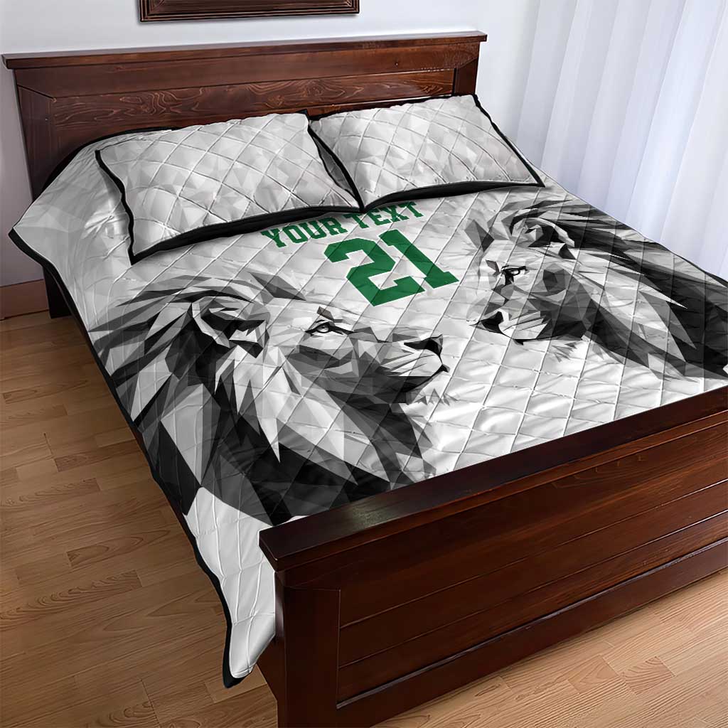 Custom Rugby Africa Kenya Quilt Bed Set White Kenyan 22-23 Motif LT9