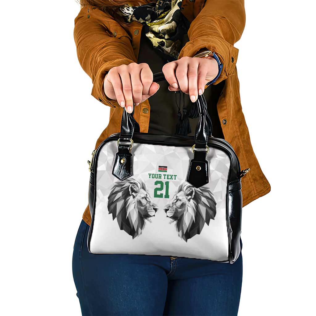 Kenya Rugby Custom Shoulder Handbag White Kenyan 22-23 Motif LT9