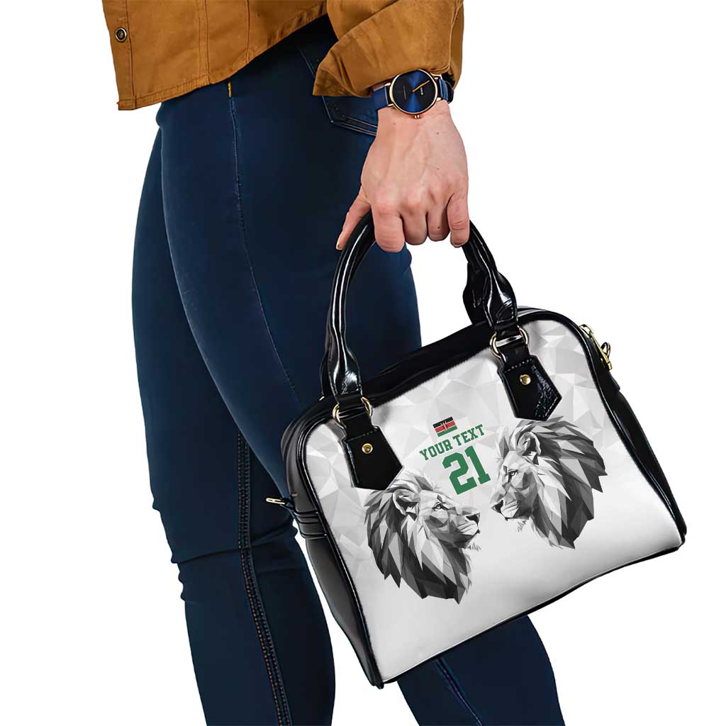 Kenya Rugby Custom Shoulder Handbag White Kenyan 22-23 Motif LT9