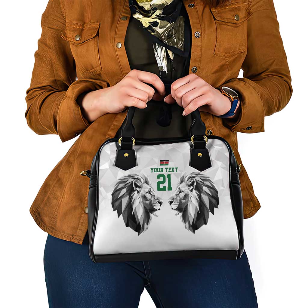 Kenya Rugby Custom Shoulder Handbag White Kenyan 22-23 Motif LT9