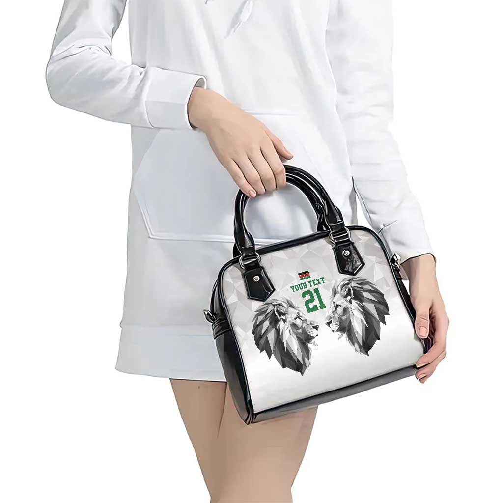 Kenya Rugby Custom Shoulder Handbag White Kenyan 22-23 Motif LT9
