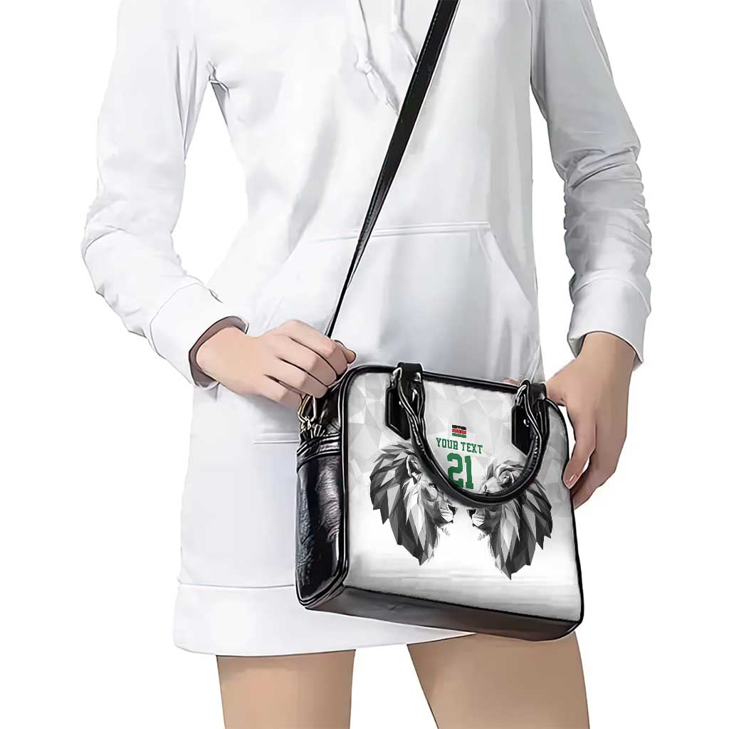 Kenya Rugby Custom Shoulder Handbag White Kenyan 22-23 Motif LT9