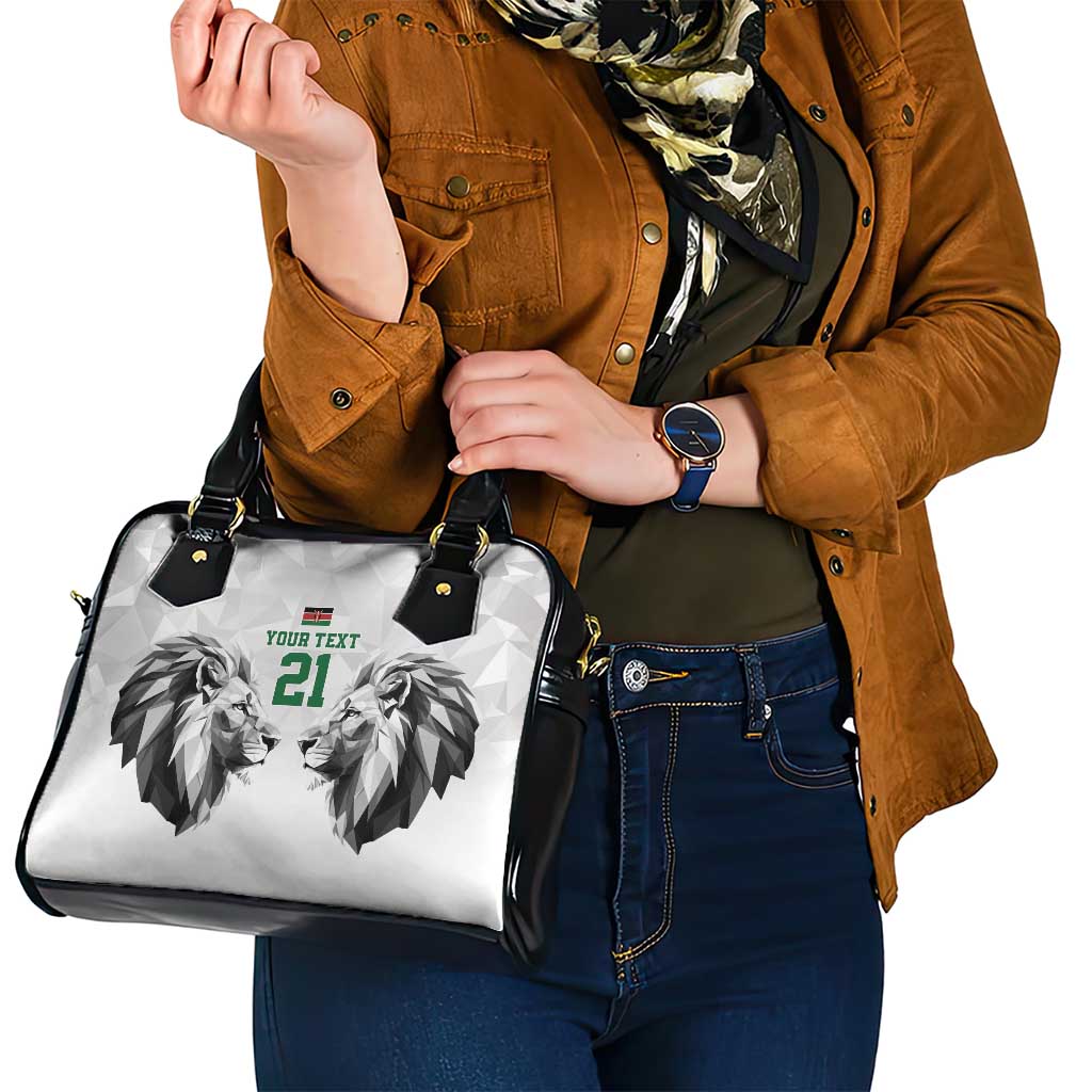 Kenya Rugby Custom Shoulder Handbag White Kenyan 22-23 Motif LT9