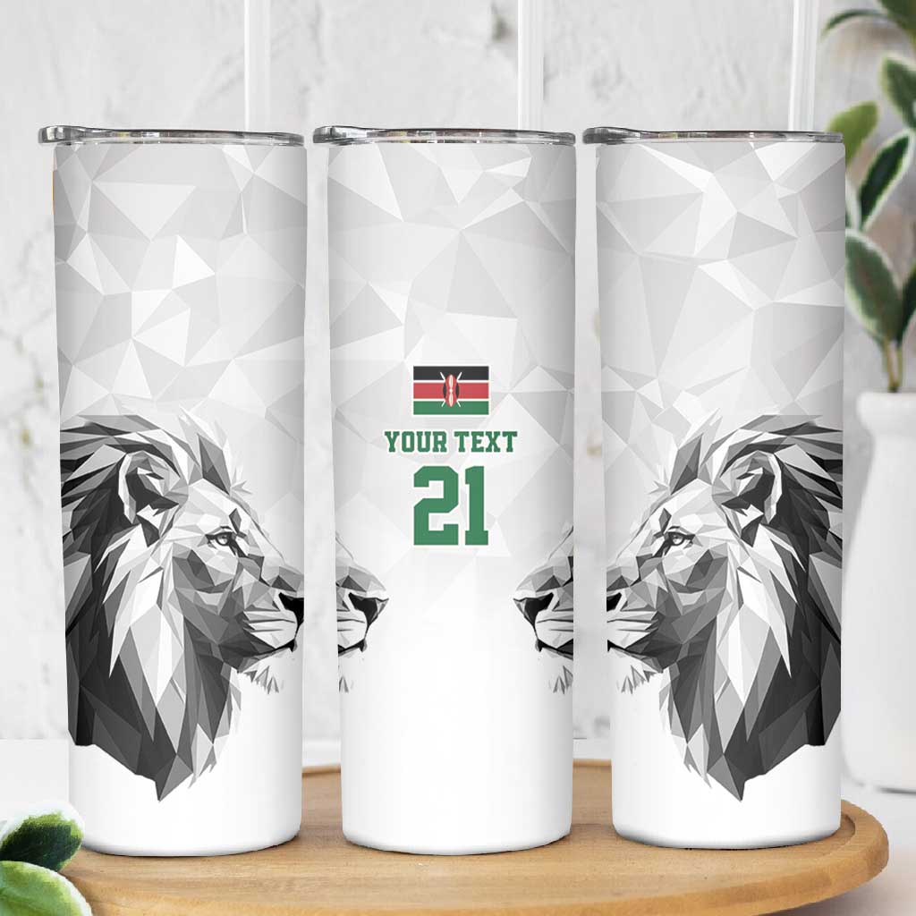Custom Rugby Africa Kenya Skinny Tumbler White Kenyan 22-23 Motif LT9