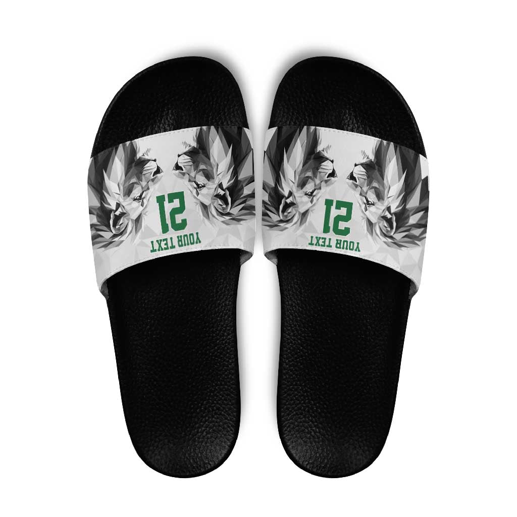 Kenya Rugby Custom Slide Sandals White Kenyan 22-23 Motif LT9