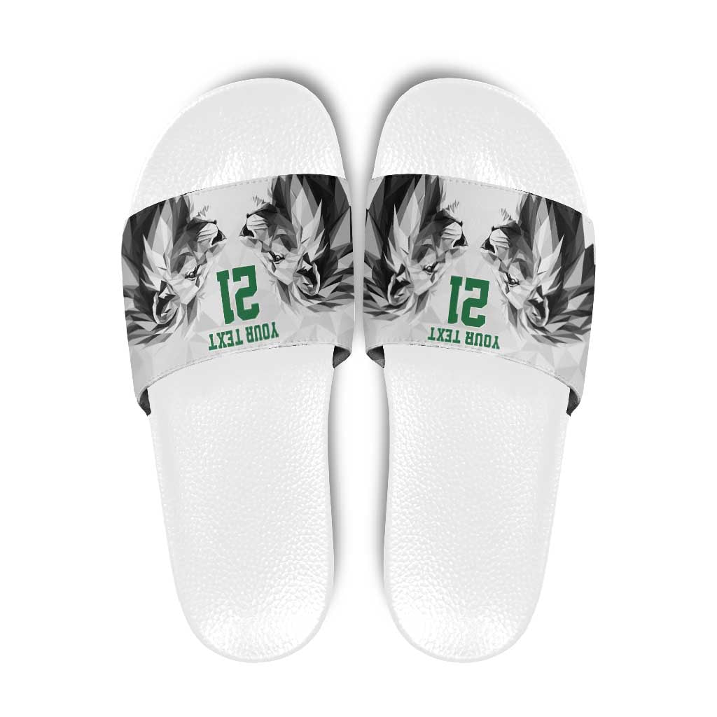 Kenya Rugby Custom Slide Sandals White Kenyan 22-23 Motif LT9