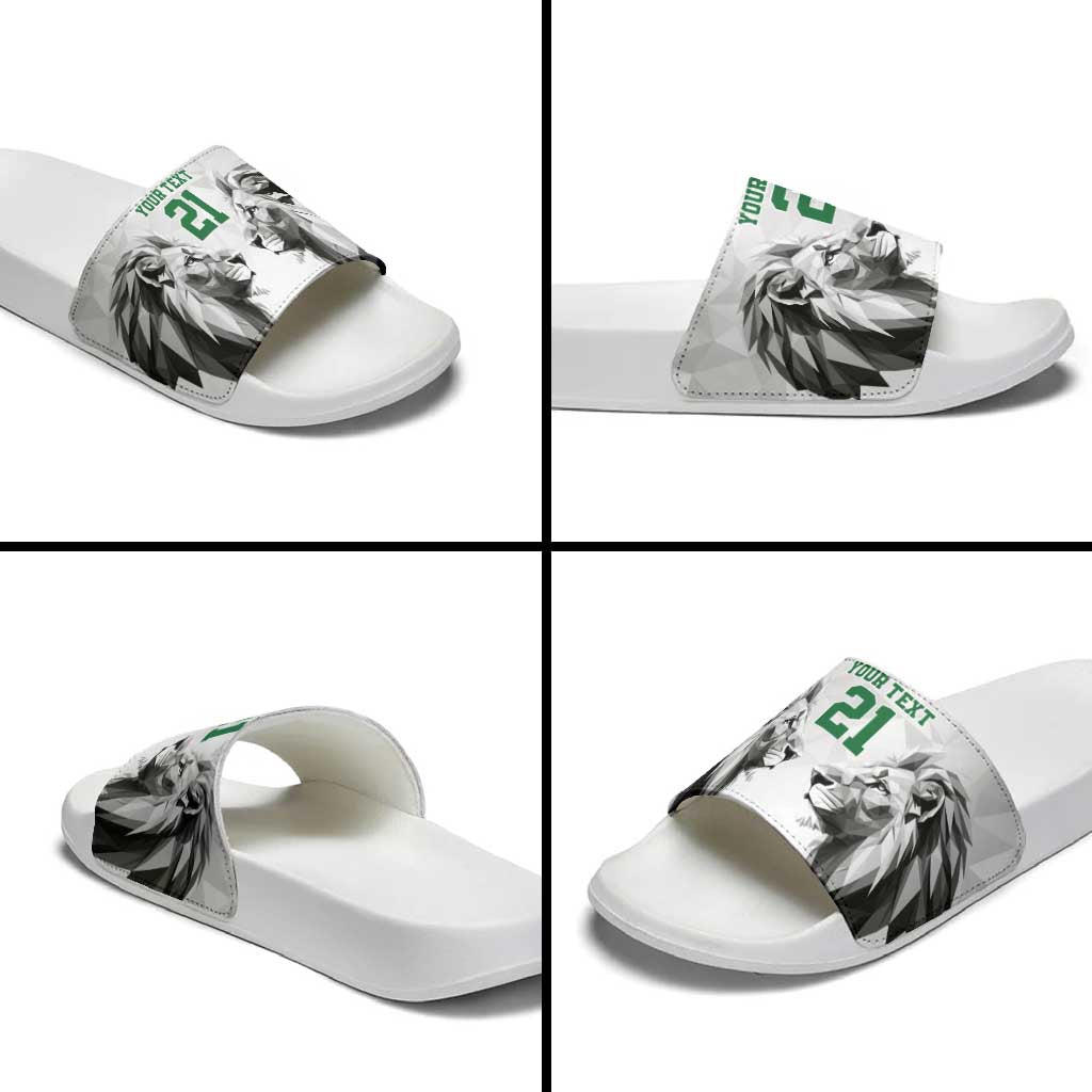 Kenya Rugby Custom Slide Sandals White Kenyan 22-23 Motif LT9