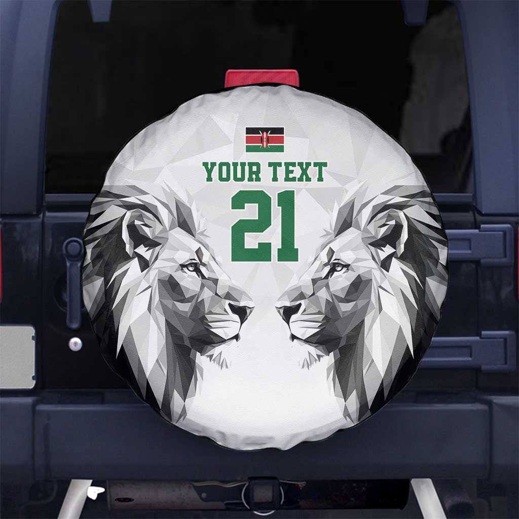 Kenya Rugby Custom Spare Tire Cover White Kenyan 22-23 Motif LT9