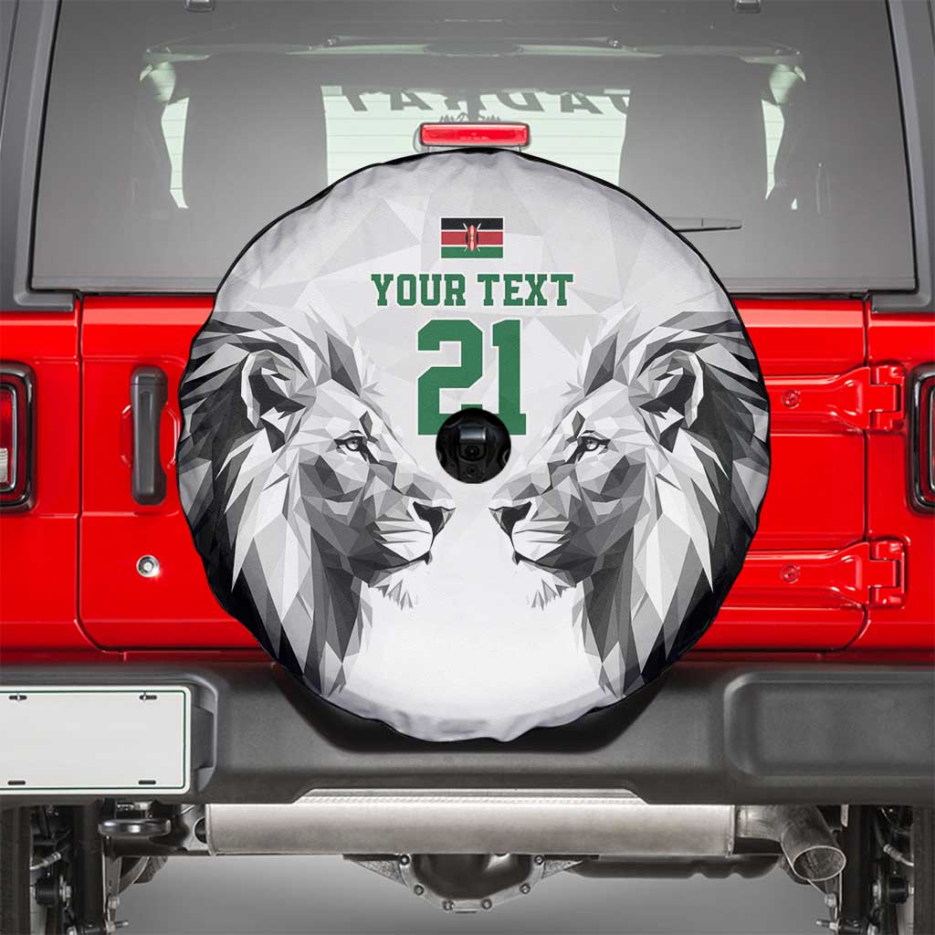 Kenya Rugby Custom Spare Tire Cover White Kenyan 22-23 Motif LT9