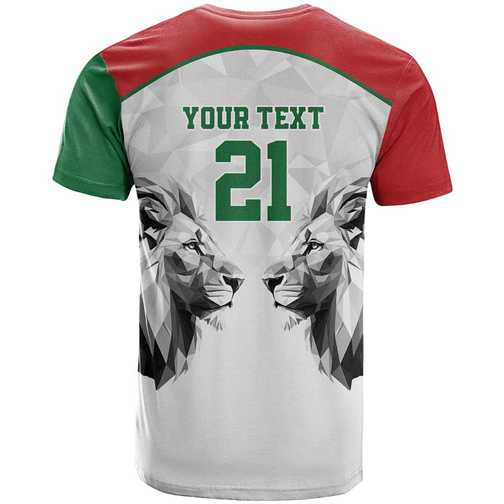 Custom Rugby Africa Kenya T shirt White Kenyan 22-23 Motif LT9