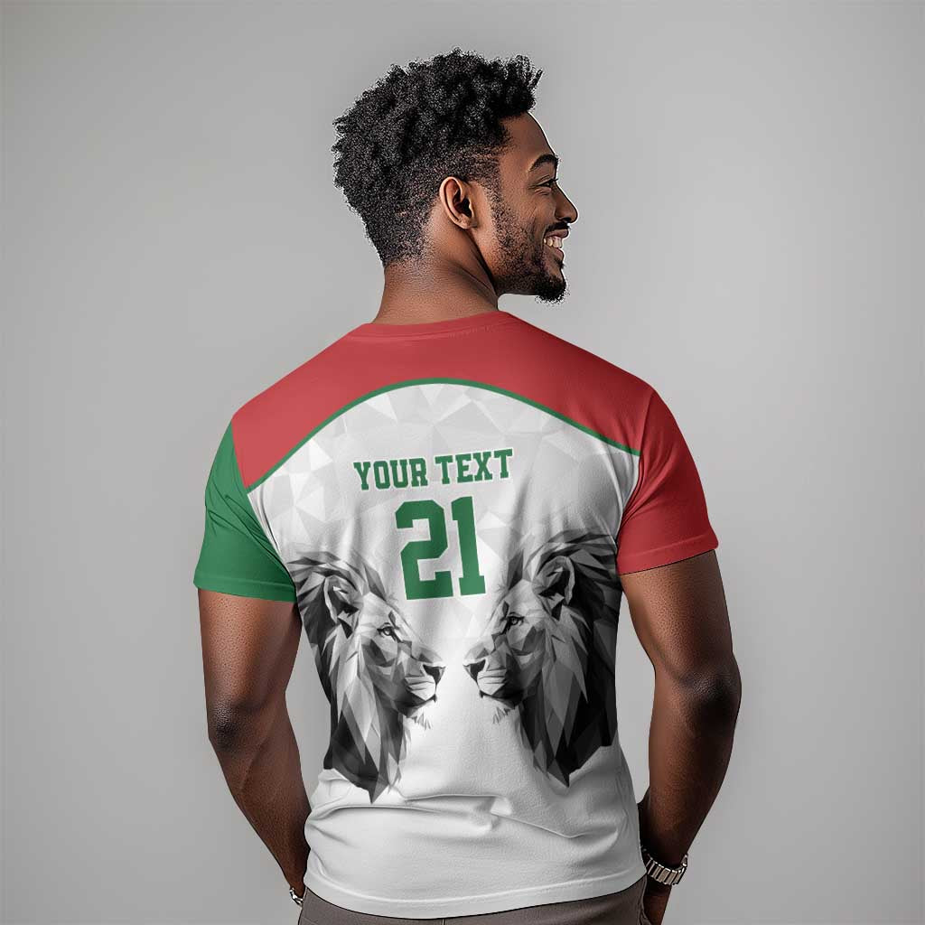 Custom Rugby Africa Kenya T shirt White Kenyan 22-23 Motif LT9