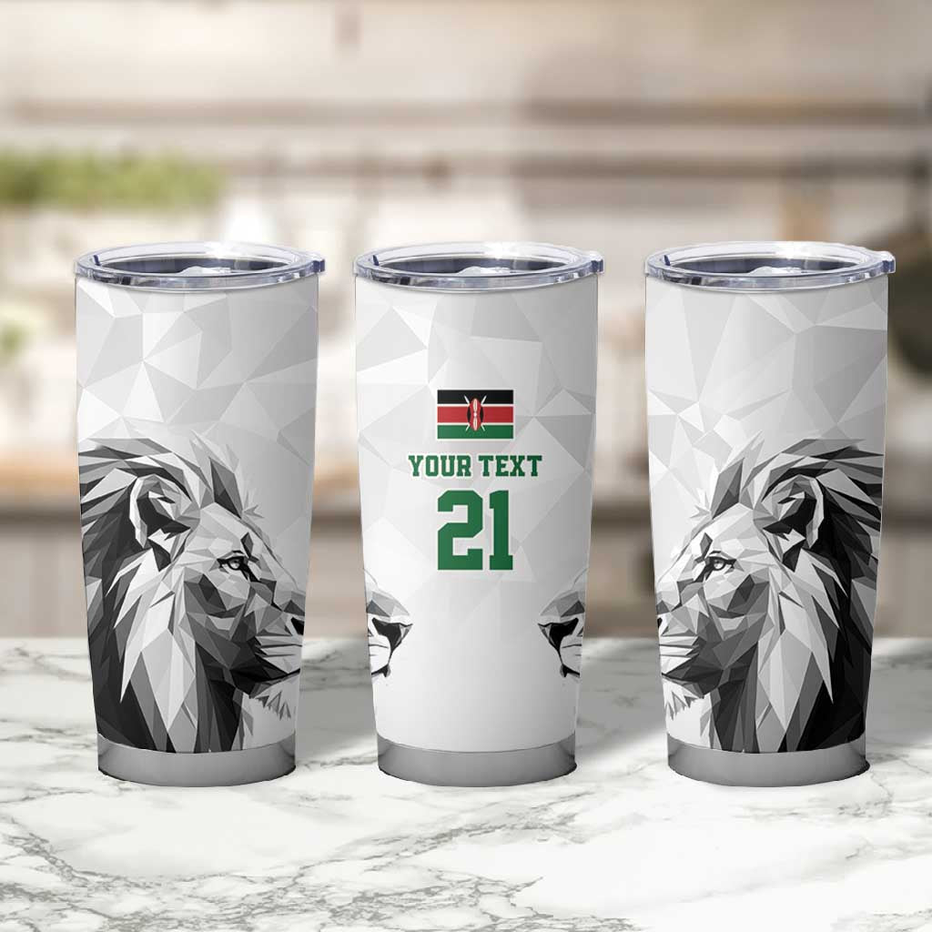 Custom Rugby Africa Kenya Tumbler Cup White Kenyan 22-23 Motif LT9