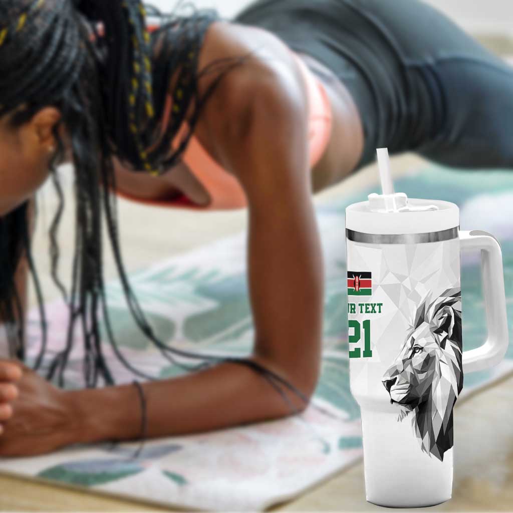 Custom Rugby Africa Kenya Tumbler With Handle White Kenyan 22-23 Motif LT9