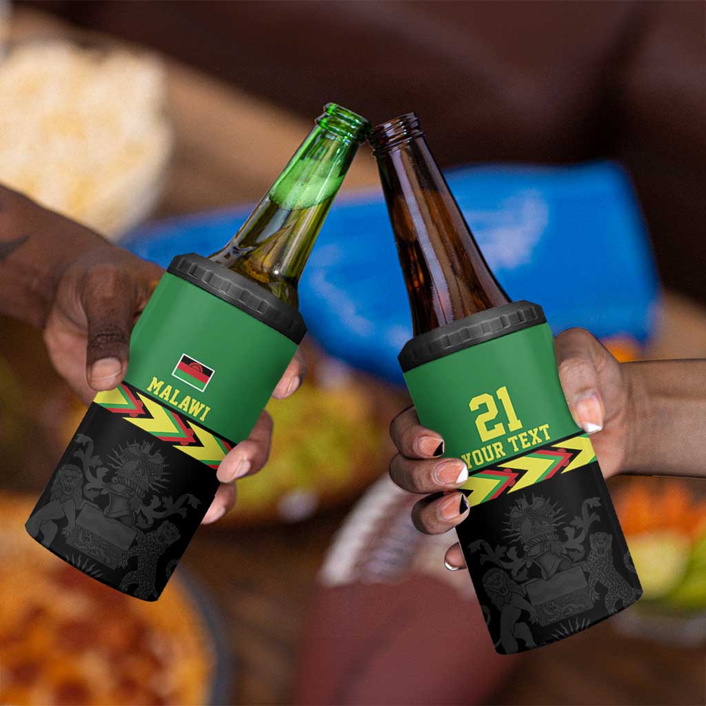 Custom Cricket Africa Malawi 4 in 1 Can Cooler Tumbler Malawi Chevron Pattern LT9