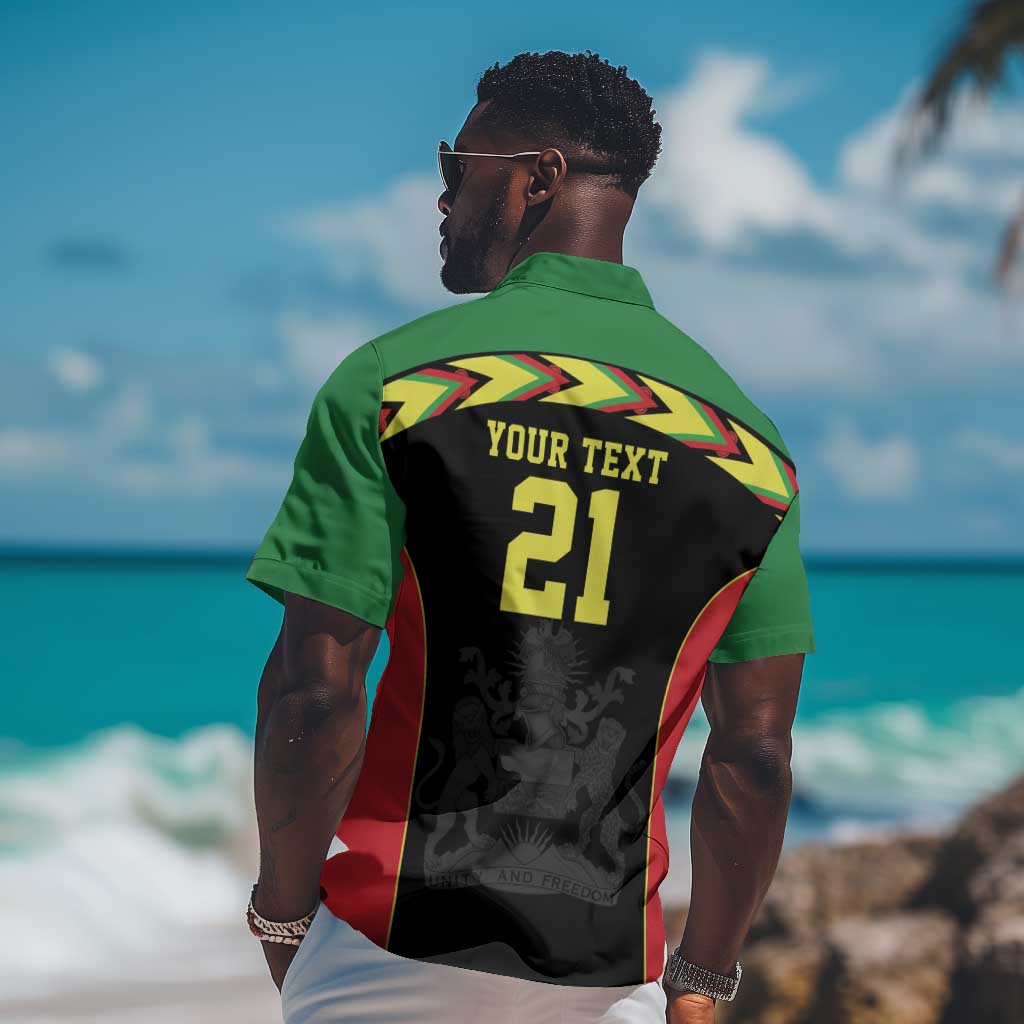 Custom Cricket Africa Malawi Hawaiian Shirt Malawi Chevron Pattern LT9