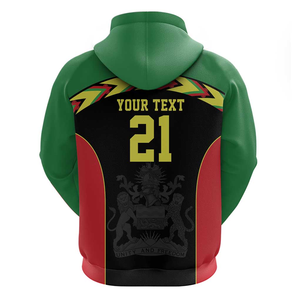 Malawi Cricket Custom Hoodie Malawi Chevron Pattern LT9