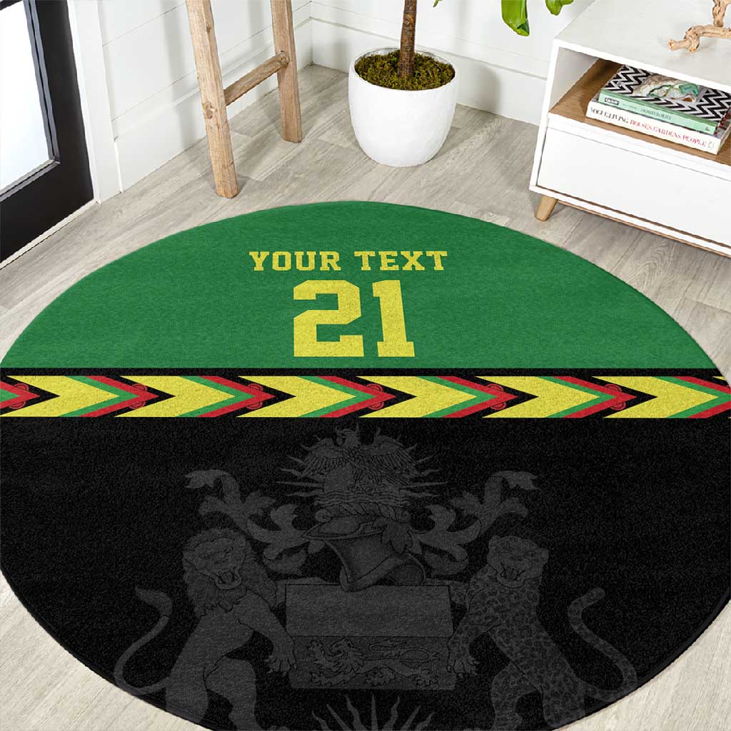 Custom Cricket Africa Malawi Round Carpet Malawi Chevron Pattern LT9
