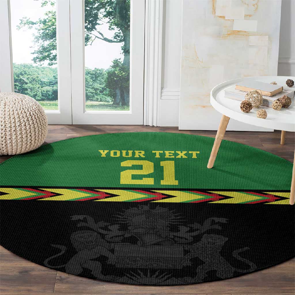 Custom Cricket Africa Malawi Round Carpet Malawi Chevron Pattern LT9