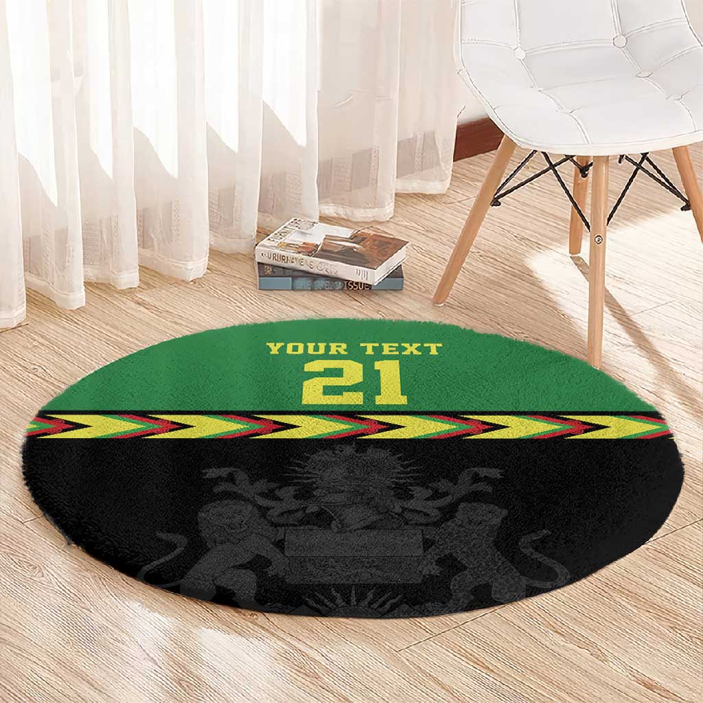 Custom Cricket Africa Malawi Round Carpet Malawi Chevron Pattern LT9