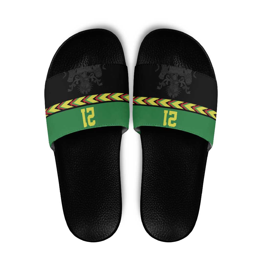 Malawi Cricket Custom Slide Sandals Malawi Chevron Pattern LT9