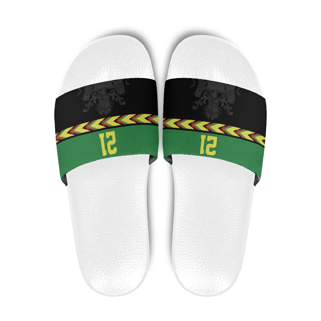 Malawi Cricket Custom Slide Sandals Malawi Chevron Pattern LT9