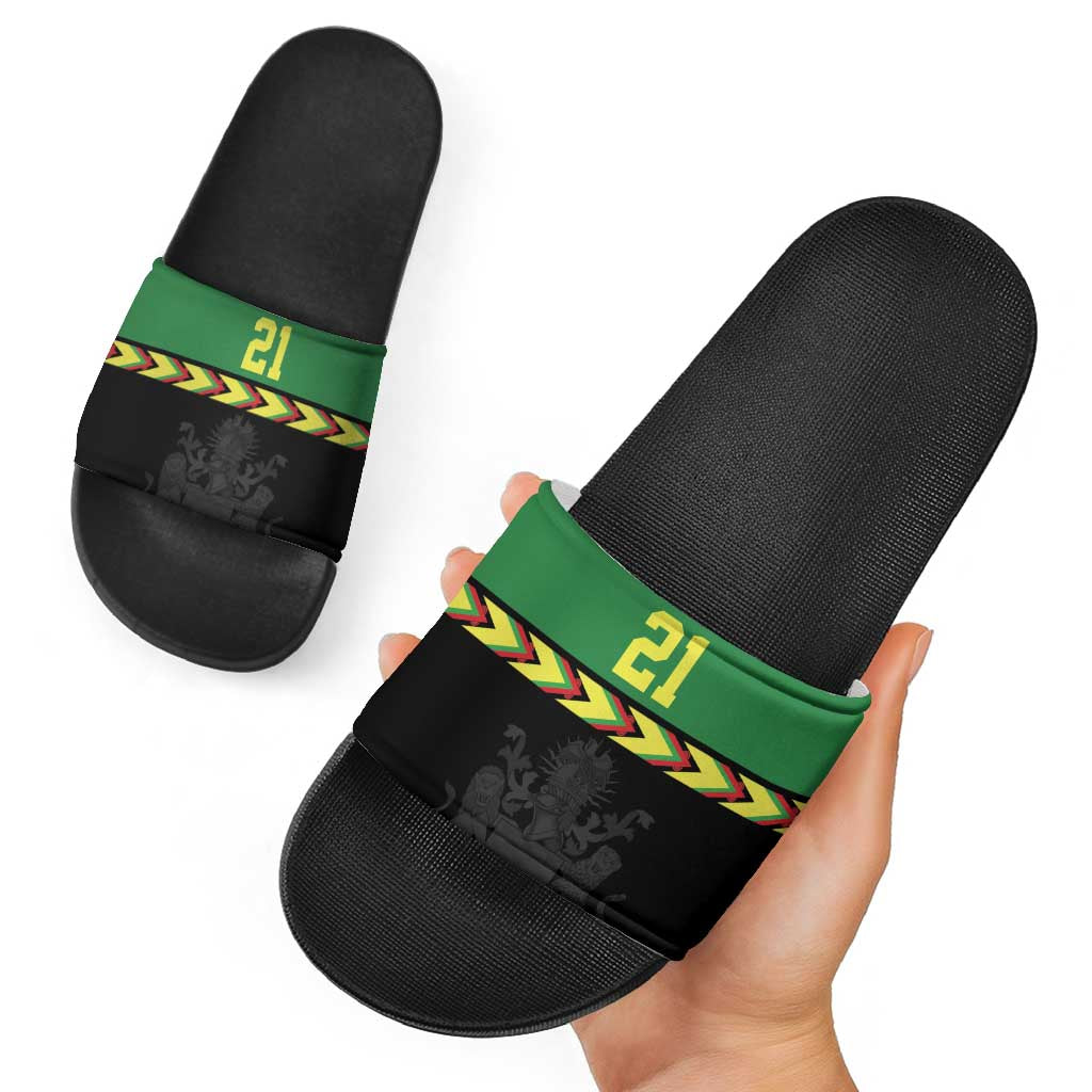 Malawi Cricket Custom Slide Sandals Malawi Chevron Pattern LT9