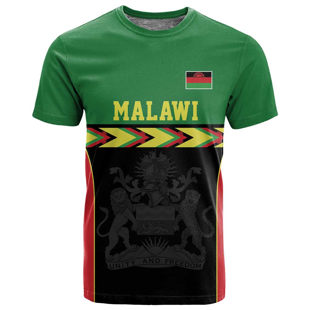 Custom Cricket Africa Malawi T shirt Malawi Chevron Pattern LT9