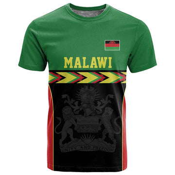 Custom Cricket Africa Malawi T shirt Malawi Chevron Pattern LT9