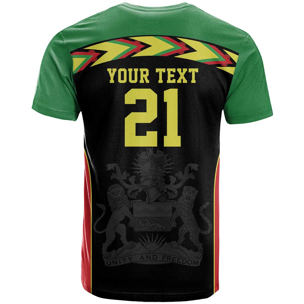 Custom Cricket Africa Malawi T shirt Malawi Chevron Pattern LT9