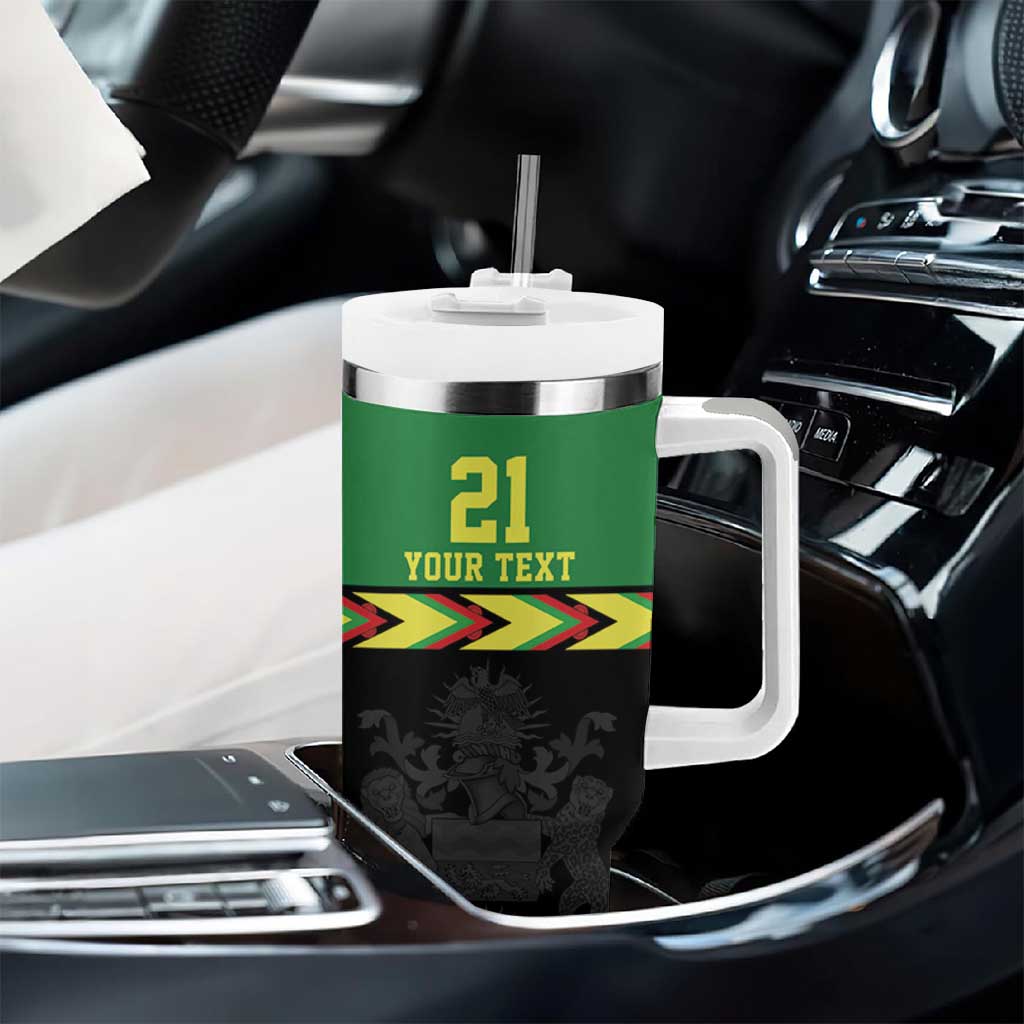 Custom Cricket Africa Malawi Tumbler With Handle Malawi Chevron Pattern LT9